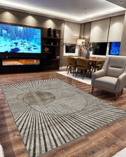 K&D RUG DESIGN 12011 Grey 7x10 (6'6x9'2")"