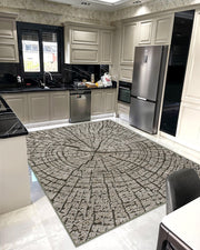 K&D RUG DESIGN 12012 Grey 7x10 (6'6x9'2")"