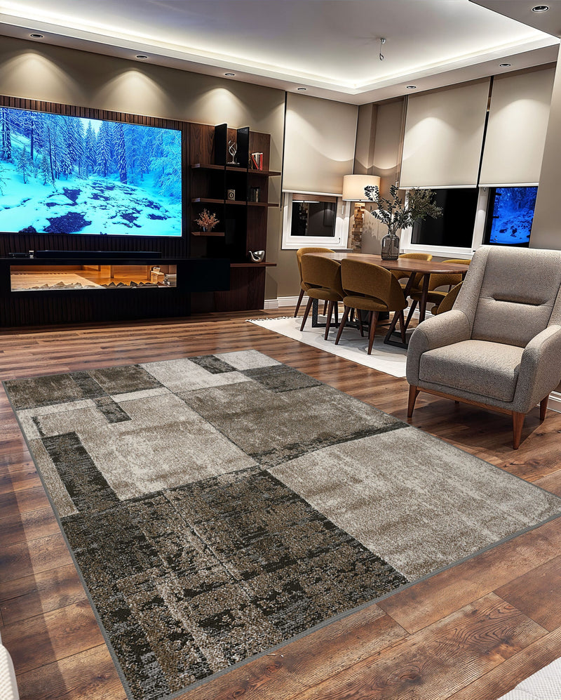K&D RUG DESIGN 12013 Grey 8x11 (7'8x10'8")"