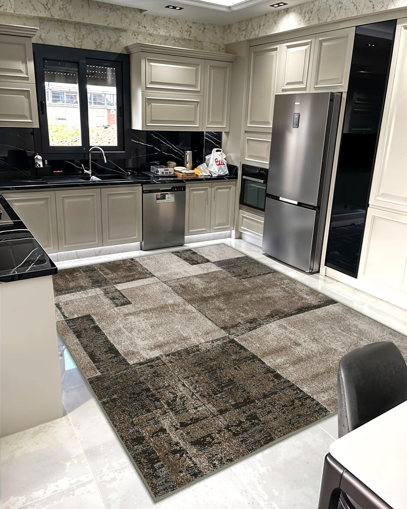 K&D RUG DESIGN 12013 Grey 2x12 Runner (2'6x11'5")"