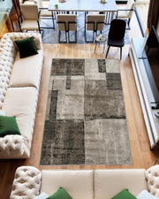 K&D RUG DESIGN 12013 Grey 2x8 Runner (2'6x7'9")"