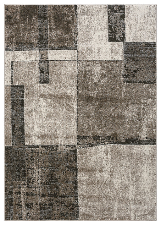 K&D RUG DESIGN 12013 Grey 5x8 (5'2x7'5")"