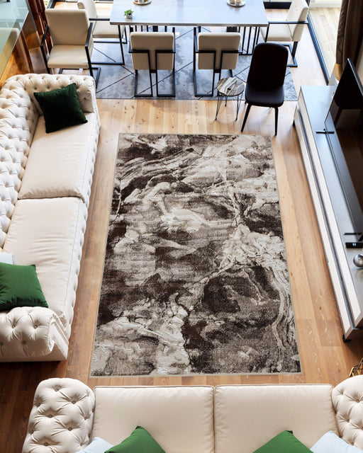 MARBLE Rug Design 10053 Beige 8x11 (7'8x10'8")"