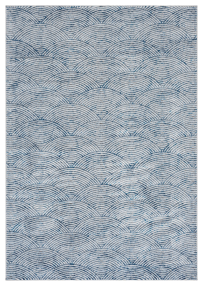 MARBLE Rug Design 10057 Blue 8x11 (7'8x10'8")"