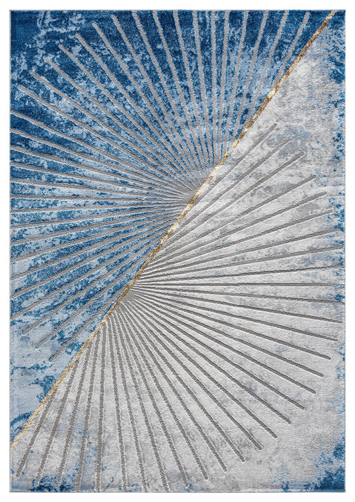 MARBLE Rug Design 10059 Blue 8x11 (7'8x10'8")"