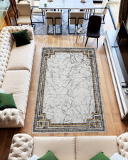 MARBLE Rug Design 1041 Grey 2x8 Runner (2'6x7'9")"