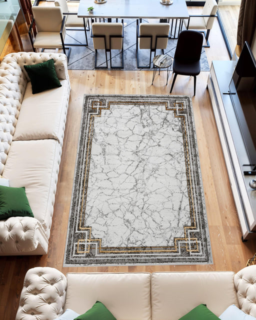 MARBLE Rug Design 1041 Grey 2x8 Runner (2'6x7'9")"