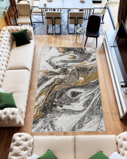 MARBLE Rug Design 1047 Grey 2x8 Runner (2'6x7'9")"