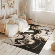 MARBLE Rug Design 1060 Black 5x8 (5'2x7'5")"