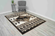 MOON Rug DESIGN MOOSE Brown 2x4 (2'6x3'9")"