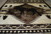 MOON Rug DESIGN MOOSE Brown 8x11 (7'8x10'8")"