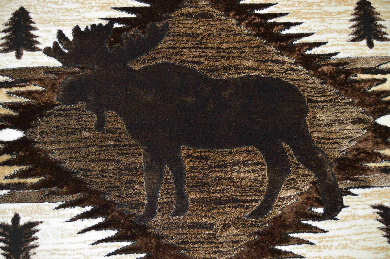 MOON Rug DESIGN MOOSE Brown 5x8 (5'2x7'5")"