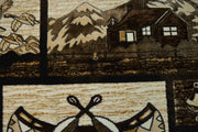 MOON Rug DESIGN NATURE Brown 5x8 (5'2x7'5")"