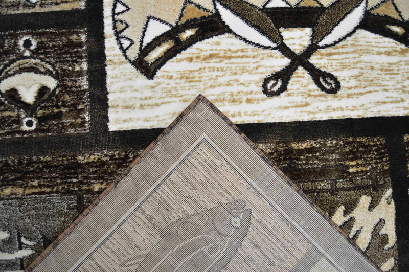 MOON Rug DESIGN NATURE Brown 2x8 Runner (2'2x7'3")"