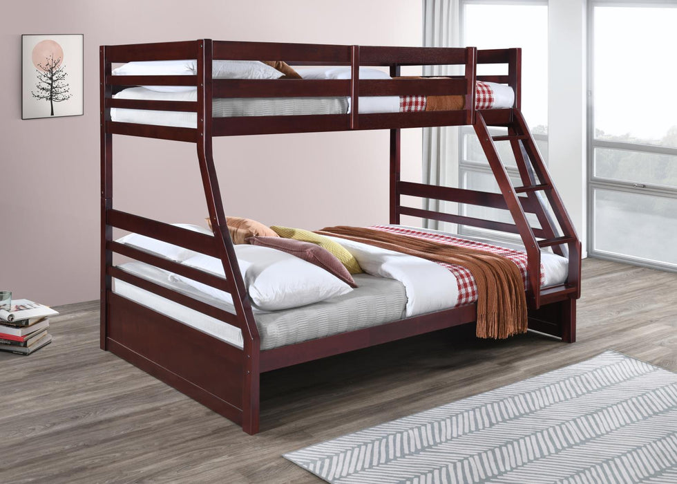 Levon Cherry Bunk Bed Youth Collection