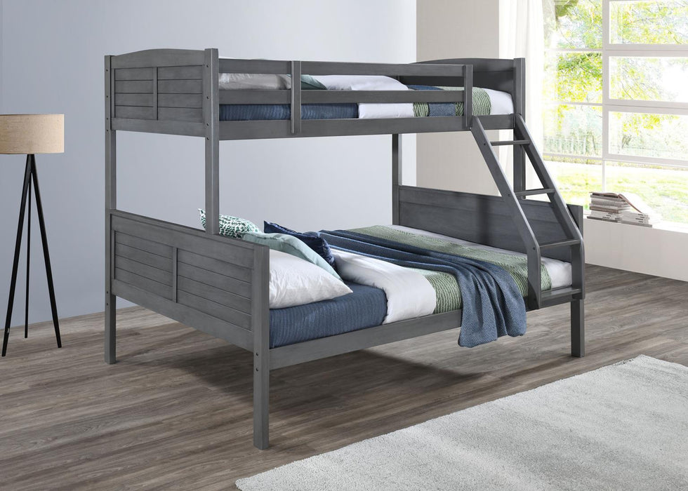 Ant. Gray Twin/Full Bunk Bed