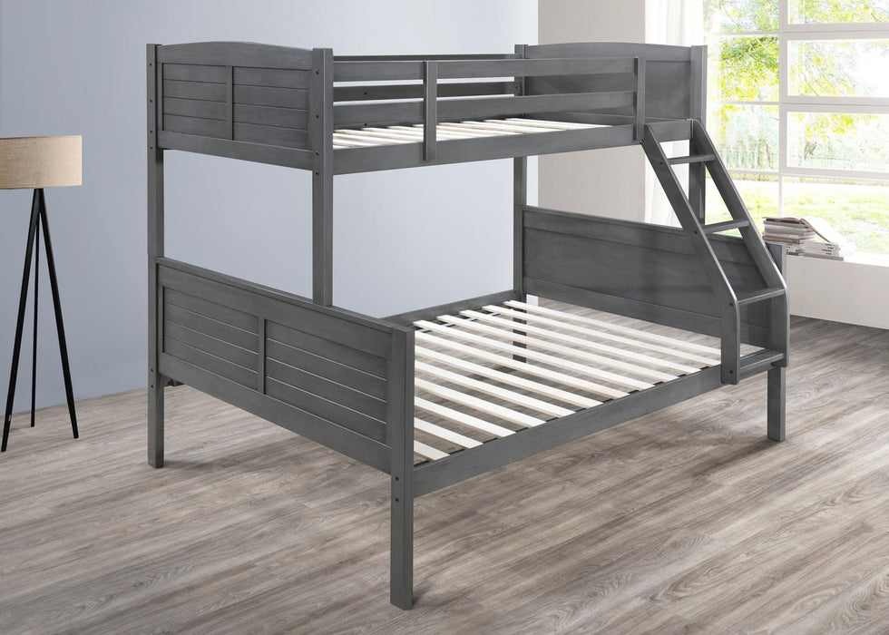 Ant. Gray Twin/Full Bunk Bed