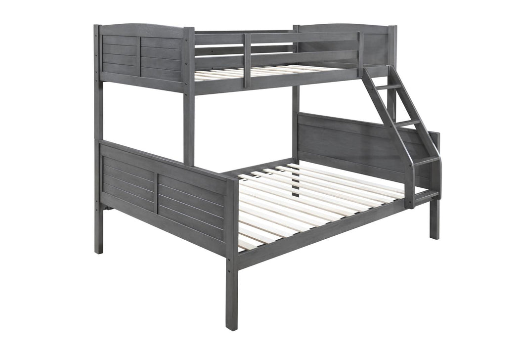 Ant. Gray Twin/Full Bunk Bed