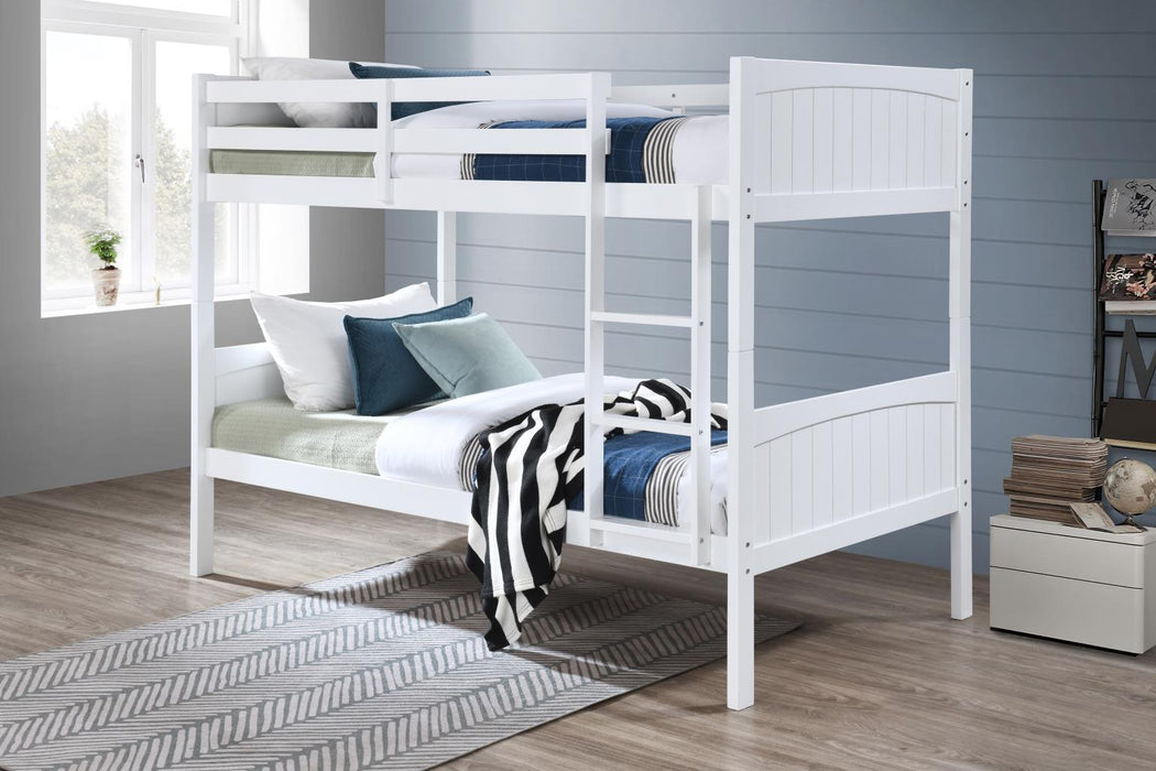 Eva White Bunk Bed Youth Collection