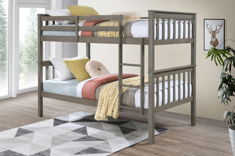 Flora Light Gray Bunk Bed Youth Collection