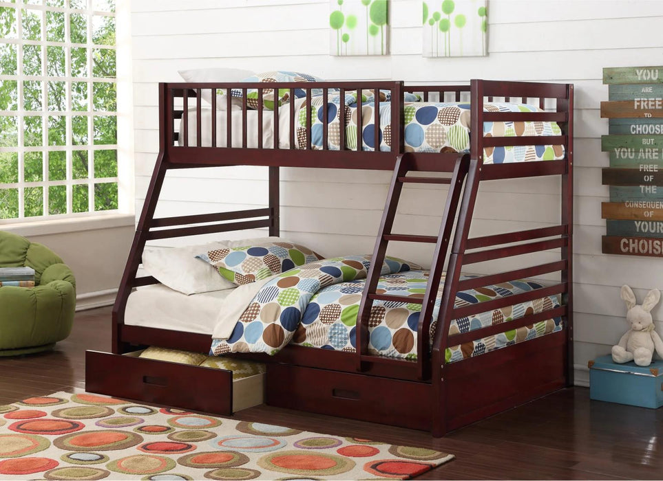 Sawyer Cherry Bunk Bed + Storage Included (S120-D) Youth Collection