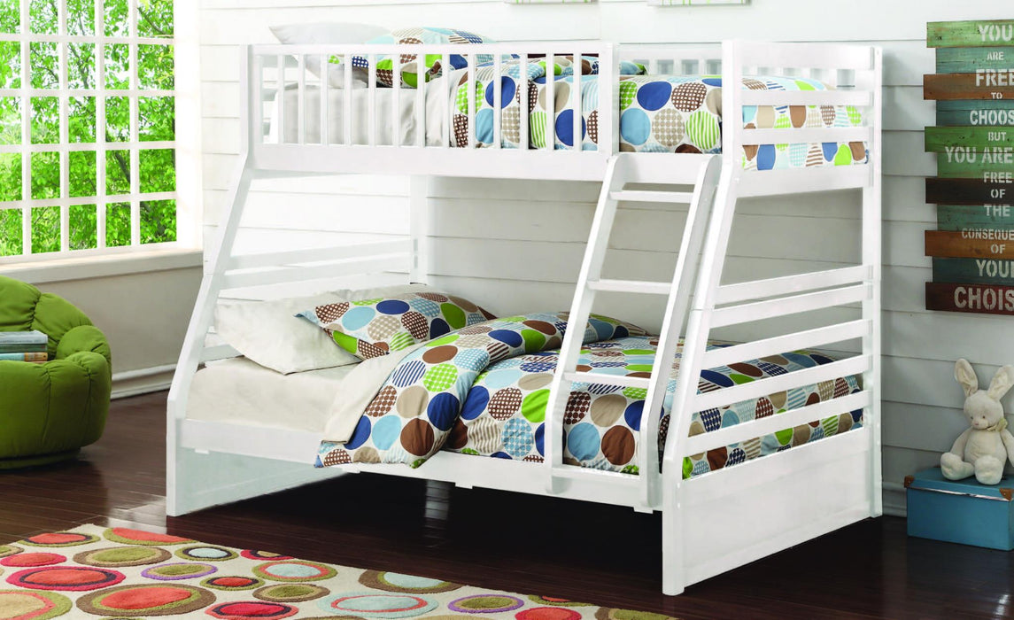 Soraya White T/F Bunk Bed + Storage Included (S120-D) Youth Collection