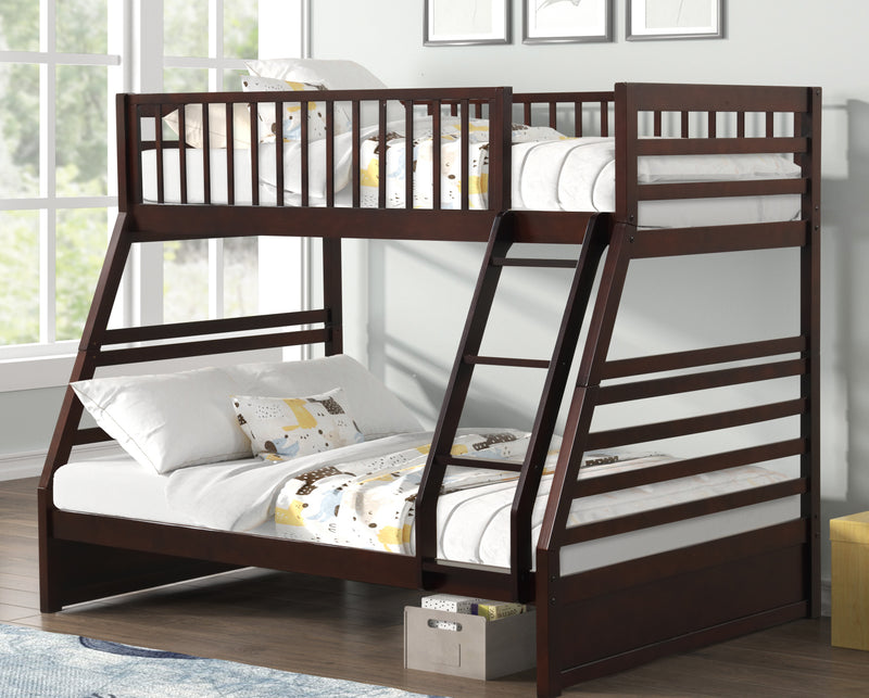 Brown Wooden Bunk Bed Twin/Full
