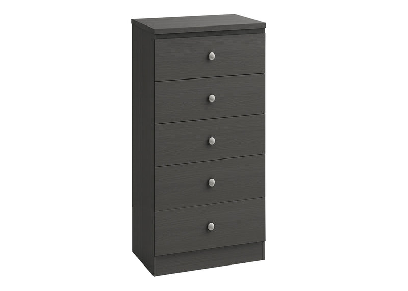 S507 - 5 Drawer Chest Grey