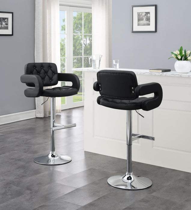 Black Leather Pu Bar Stool (Price Per Chair Moq Is 2)