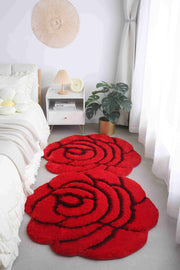 FAUX FUR Rug DOUBLE ROSE