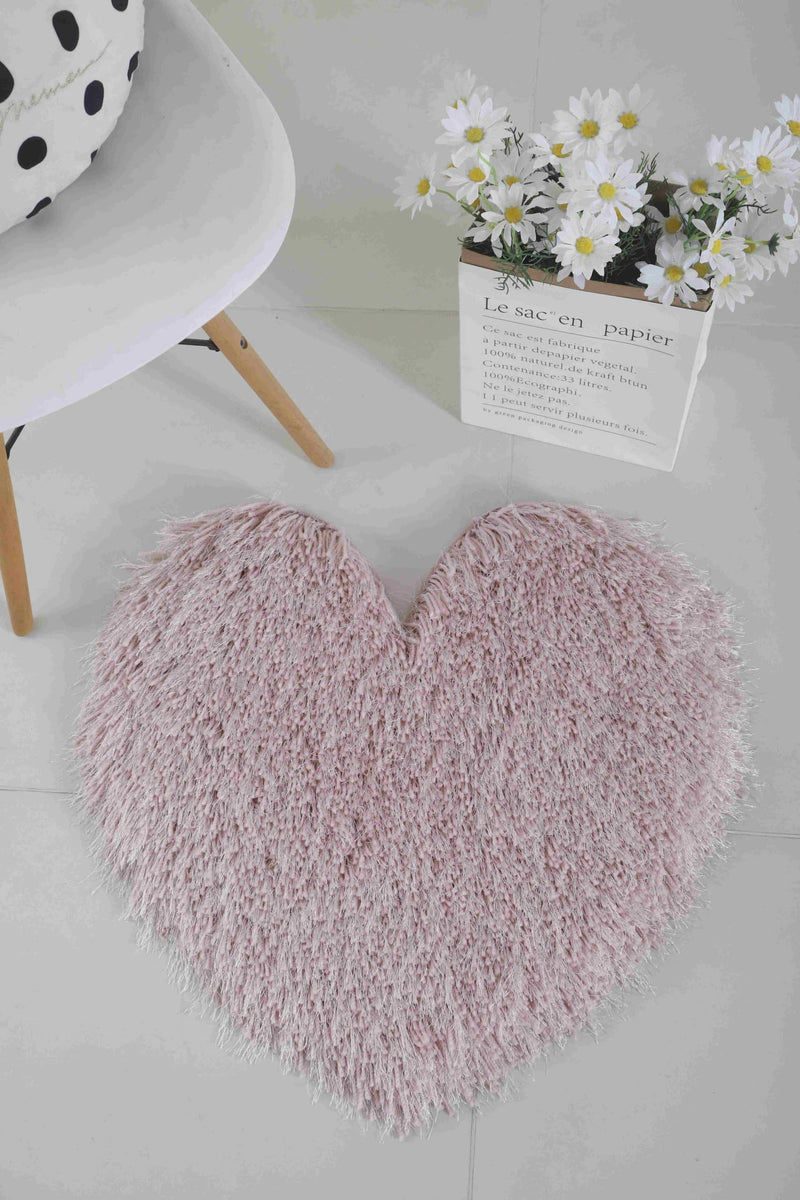 FAUX FUR Rug HEART