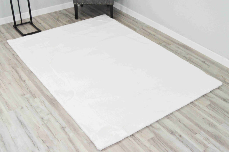 TIMMY SHAGGY Rug White 5x8 (5'2x7'5")"