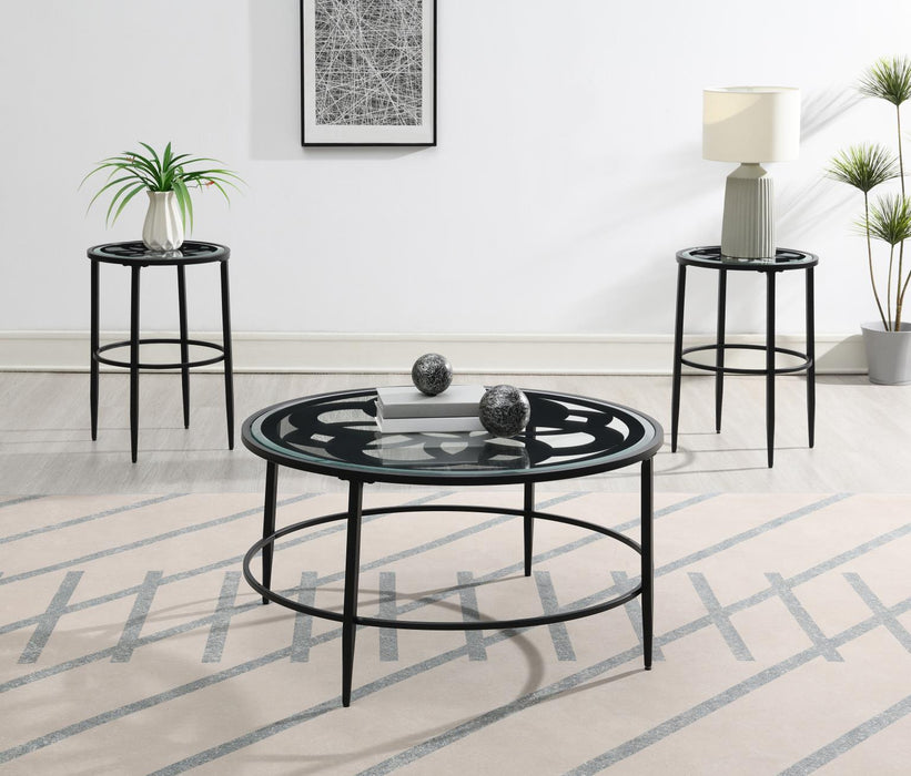 Worth Black Coffee Table & 2 End Table