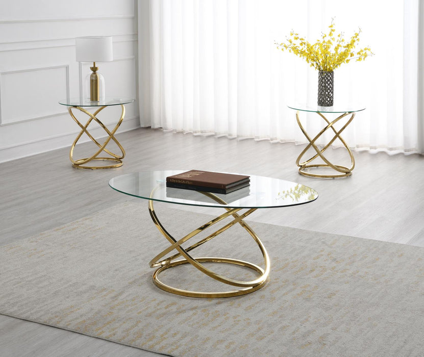 Gold 3 Pk Table Set (3/Cn)