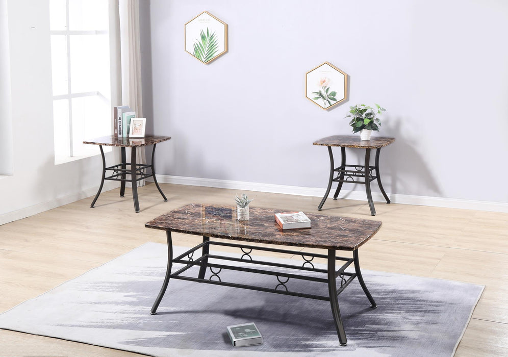 Brown 3 Pk Table Set (3/Cn)