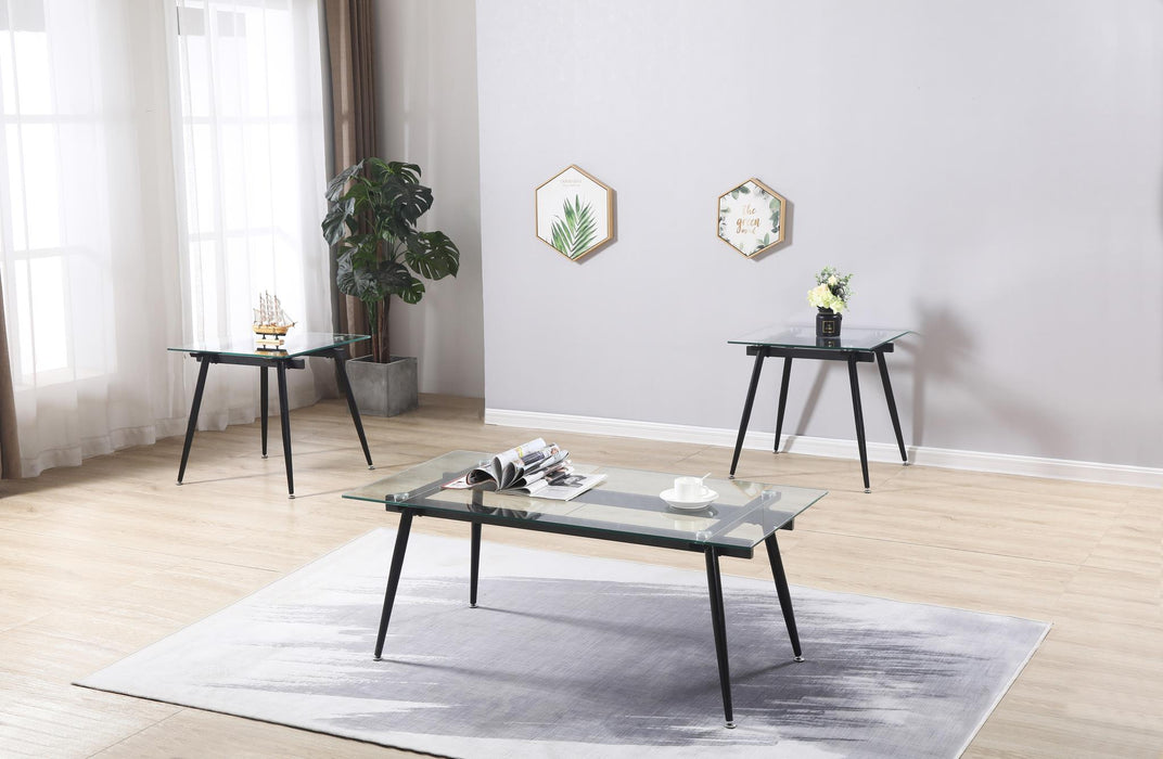 Black 3 Pk Table Set (3/Cn)