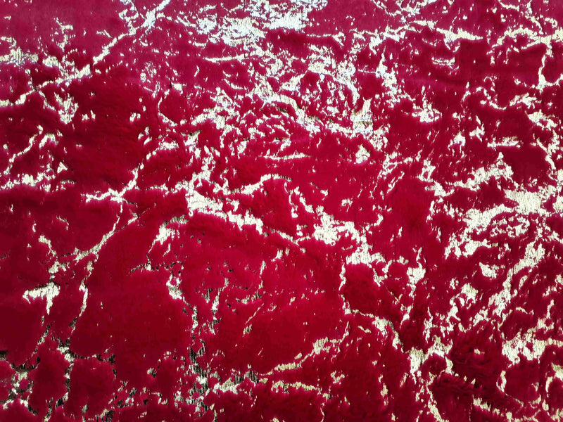 TIMMY-S SHAGGY Rug TD3396-B5-RED+GOLD Red 7x10 (6'6x9'2")"