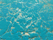 TIMMY-S SHAGGY Rug TD3396-B6-TEAL+GOLD Turquoise 5x8 (5'2x7'5")"