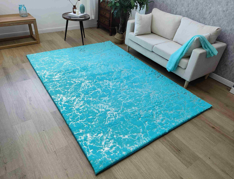 ALFOMBRA TIMMY-S PELUDA TD3396-B13-BEIGE OSCURO+PLATA