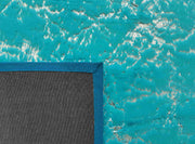 TIMMY-S SHAGGY Rug TD3396-B7-TEAL+SILVER Turquoise 2x4 (2'6x3'9")"