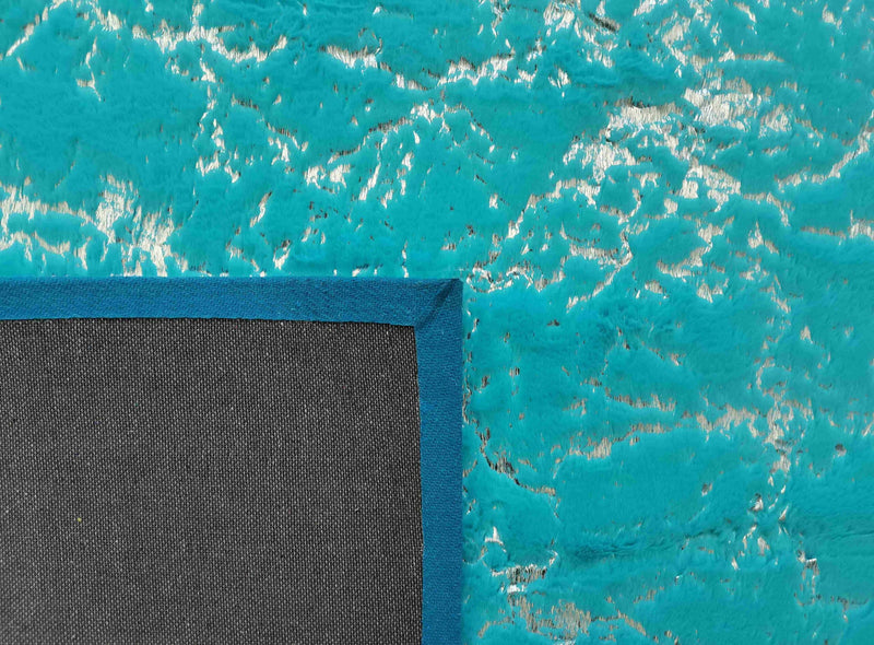 TIMMY-S SHAGGY Rug TD3396-B7-TEAL+SILVER Turquoise 2x4 (2'6x3'9")"