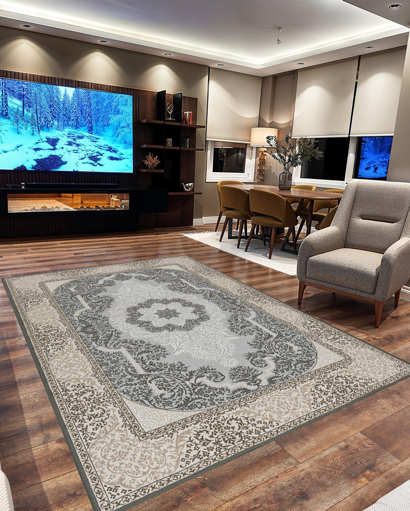 TRABZON RUG DESIGN 99902 Grey 10x13 (9'2x12'5")"