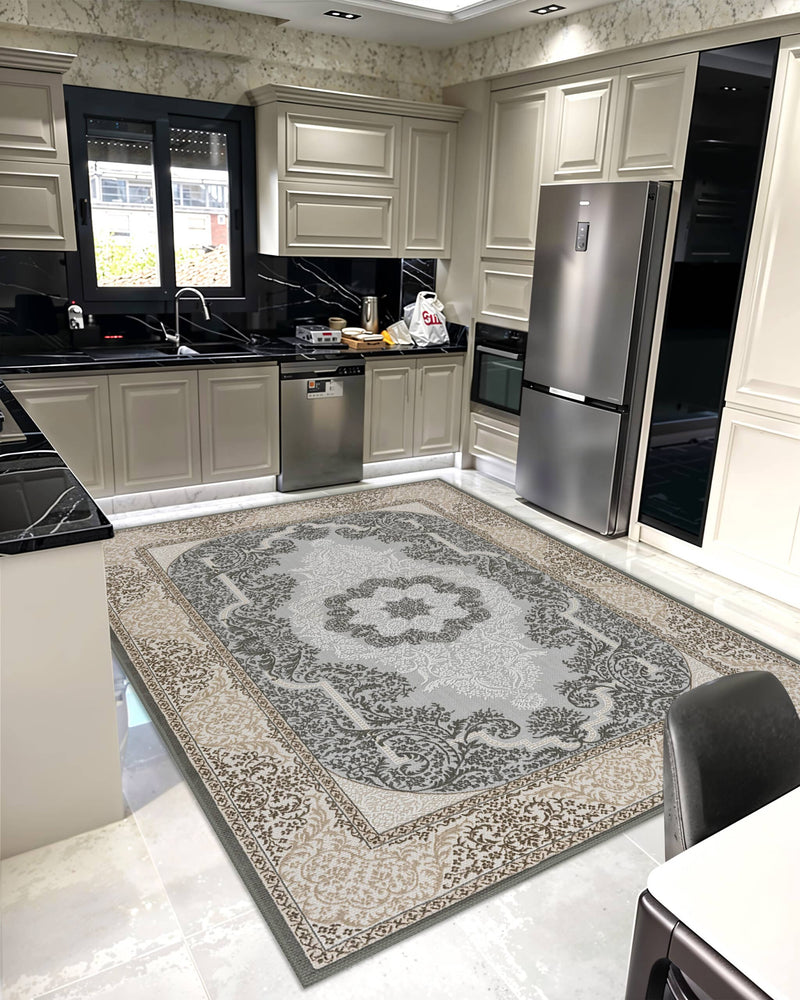 TRABZON RUG DESIGN 99902 Grey 7x10 (6'6x9'2")"