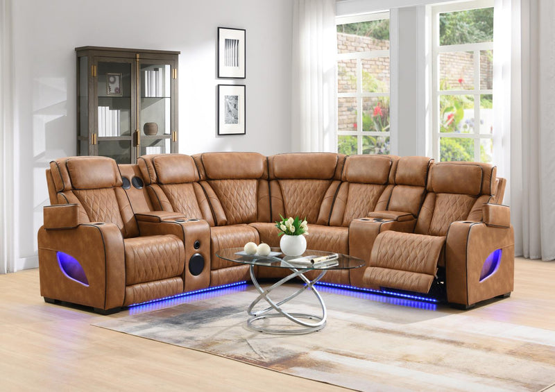 Brindon Brown Power Recllining Sectional