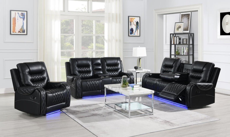 Medusa Black Motion Reclining Living Room Collection