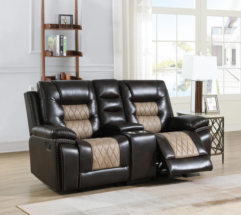 Minerva Chocolate Brown Motion Living Room Collection