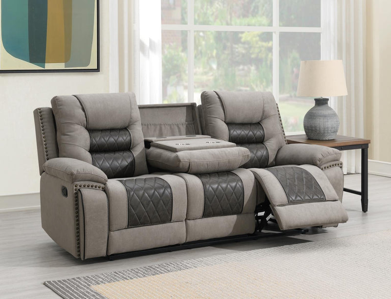 Minerva Light Gray Motion Reclining Collection