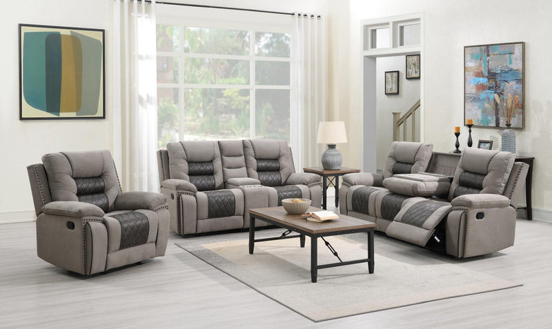 Minerva Light Gray Motion Reclining Collection