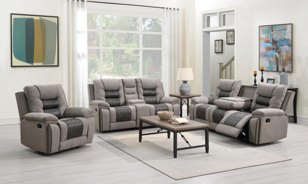 Minerva Light Gray Reclining Living Collection