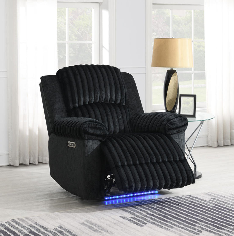 Elliot Black Motion Living Room Collection
